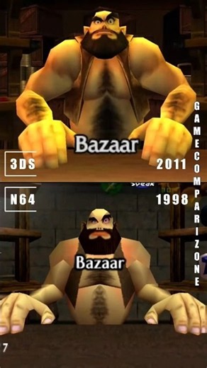 13 years apart graphics - Zelda Ocarina N64 vs 3DS #comparison #shorts