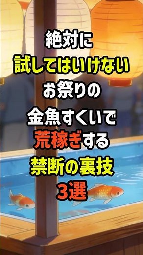 【絶対に試してはいけない】お祭りの金魚すくいで荒稼ぎする禁断の裏技3選 #都市伝説 #金魚すくい #裏技