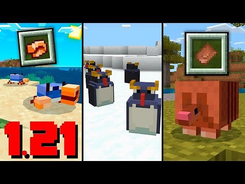 MINECRAFT 1.21 - LANÇOU OS NOVOS MOBS PINGUIM, TATU e CARANGUEIJO da ATUALIZAÇÃO!
