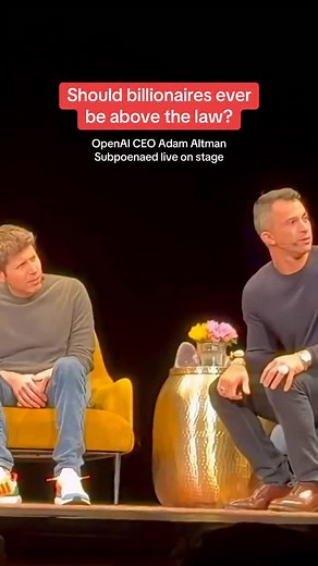 OpenAI CEO Sam Altman - ChatGPT - was served a subpoena live on stage during a San Francisco talk with Steve Kerr. A public defender investigator handed him the papers in connection with an activist group’s criminal case against protestors targeting OpenAI. AI bubble about to burst? | Matt Upham