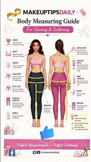 Body Measuring Guide Every Girl Must Know | Perfect Fit Tips ✂️🔥