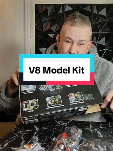 V8 engine model 700 piece build kit. #tiktokmademebuyit #v8engine #build #spotlight #engine