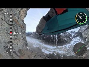 Total Speed 165kph ! Base Jump in Switzerland
