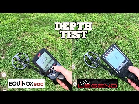 NOKTA LEGEND vs MINELAB EQUINOX 900 - DEPTH TEST WITH GENERAL SETTINGS.