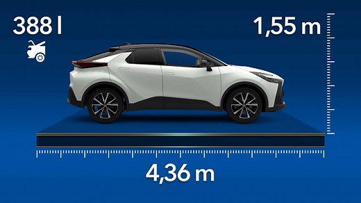New Toyota C-HR, dimensions and boot space of the Japanese SUV-coupe