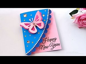 How to make New Year Card // Handmade easy card Tutorial