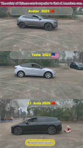 Low obstacle test Avatr vs Tesla vs Li Auto Safety 🇺🇸 vs 🇨🇳