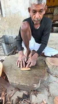 Amazing Talent Of A 100 Year Old Poor Man Created An Amazing Object From Genuine Leather.😱
