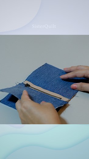 DIY old jeans recycle coin purse | Easy Sewing | Tutorial #diy #easy #gift #denim #purse #Sewing #bag #handmade #coin #tutorial #online #jeans | SisterQuilt