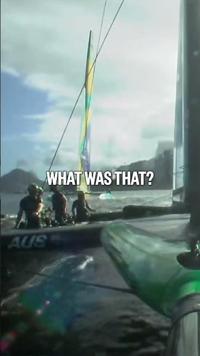 When you tap foils ever so slightly 🫢 #SailGP #sailing #racing