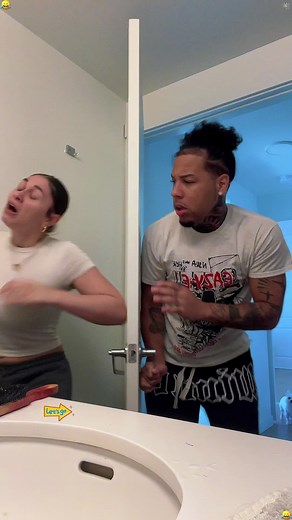 Testing my boyfriend's reaction time😂😂😂 #mattandmaddie #boyfriend #girlfriend #pranks #funny