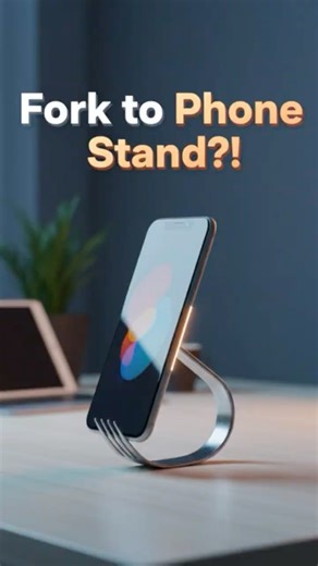 Just Bend a Fork… and BOOM! A Perfect Phone Holder 📱🔥