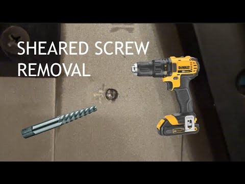 How to remove a sheared screw that is FLUSH against a metal porch door