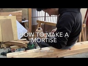 Japanese torii gate production day22. How to make a mortise.貫穴