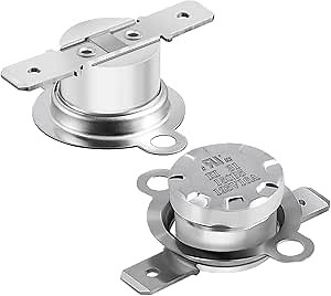 UL/CUL KSD301 125V 16A Thermal Protection Switch,155°C/311°F Off and 135°C/275°F On Overload Thermostat,Normally Closed N.C Auto Reset Over Temperature Switch,2 pcs