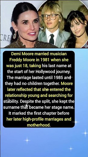 Demi Moore's First Marriage