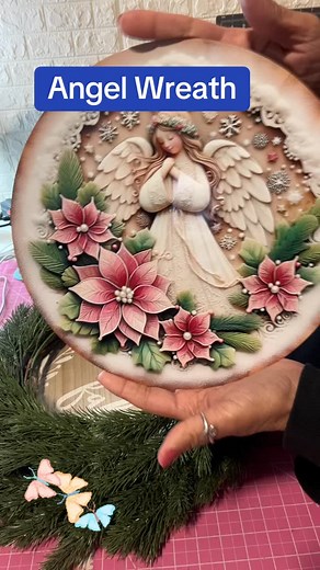 Hey friends: This handmade Angel Christmas Wreath is the perfect way to celebrate the season. Whether on your front door or in a loved one’s memory, this wreath brings a touch of grace to every home. 💕 📬 Ships fast & ready to hang! 🛒 Tap to shop and bring her home today. #AngelWreath #ChristmasDecor #HolidayWreath #WinterDoorDecor #FaithBasedDecor EtsyFinds | LizCreates_