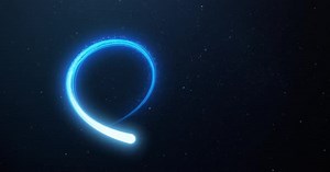 Blue shooting star with sparkles trail effect