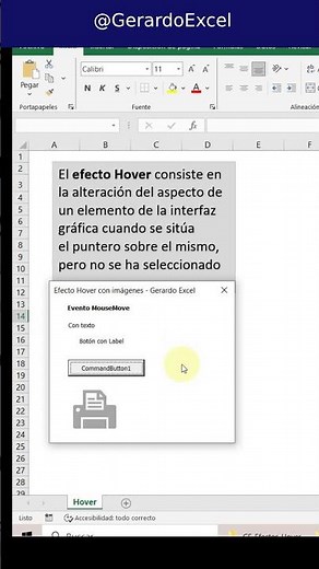 Efecto Hover con evento MouseMove #excel #vba