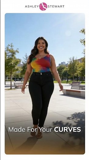 Shop Trendy Plus-Size Jeans at Ashley Stewart #ashleystewart #plussizejeans #Curvyjeans