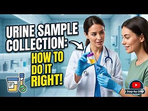 Collecting urine sample.