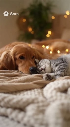 Dog Steals the Cat’s Bed… But What Happens Next? 😍🐾