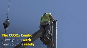 2.6K views · 1.7K reactions | Climb quick, stand firm, have both hands free to work. 100% tie-off and industry-leading 2 ft fall arrest. | Column Climber | Facebook