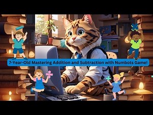 7 Year Old Mastering Addition and Subtraction with Numbots Game! 1
