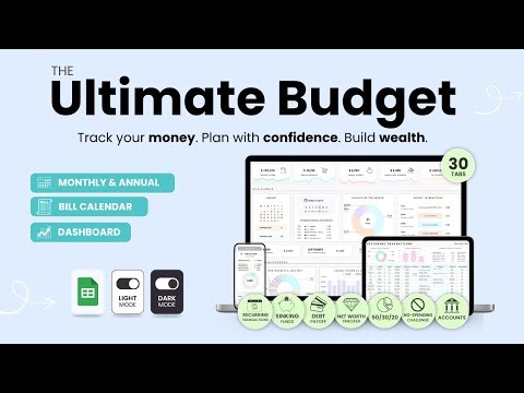 Google Sheets Budget Planner Tutorial | Income, Expenses, Savings, Debt & Net Worth