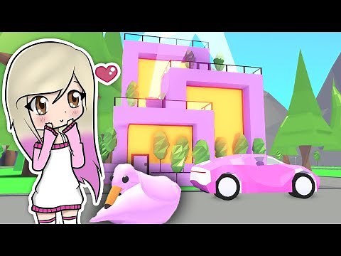 24 HORAS VIVIENDO EN UN MUNDO ROSA EN ADOPT ME ROBLOX