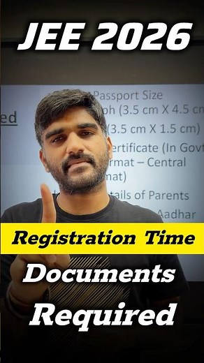 Documents Required For JEE Mains 2026 Application Form | JEE Main 2026 Registration #jeemain2026