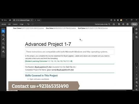 Excel 2021 In Practice - Ch 1 Advanced Project 1-7 | Excel 2021 In Practice Ch1 Advanced Project 1-7