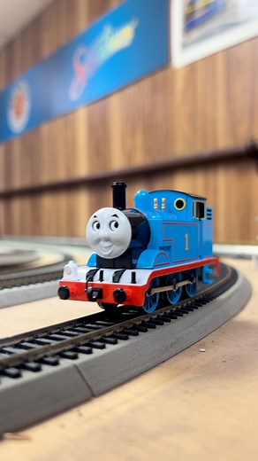 #thomastuesday The first sample of Thomas the Tank Engine™ with DCC Sound and Moving Eyes is up and running on our test layout! This model has a 16-bit authentic Thomas & Friends™ sound package with whistle, chuff, and cylinder blow-down sound effects, and comes with a Dual-mode NMRA-compliant decoder so you can run Thomas on DCC or Traditional DC-powered systems, with limited sound functionality. | Bachmann Trains USA