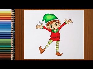 How To Draw Christmas Elf Step by Step with pencil || Elf pencil Drawing || Easy Christmas Drawings