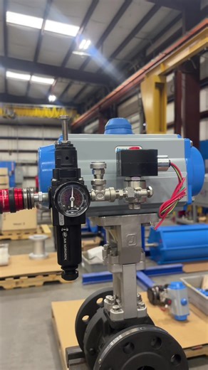 Assembly of the day: VPVL S/R with solenoid and a regulator, no switch for this one. #instrumentation #actuator #womanbluecollar #IE