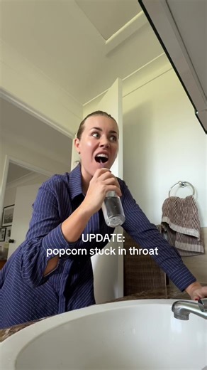 How to Handle a Stuck Popcorn Kernel in Your Throat