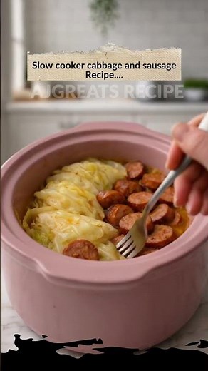 Slow cooker cabbage and sausage