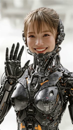 Android greets us 😊🤩😌👋 #android #humanoid #futuristic