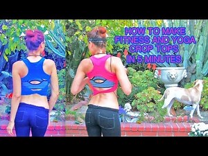DIY Workout Crop Top in 5 Minutes from an Old Tank Top Distressed