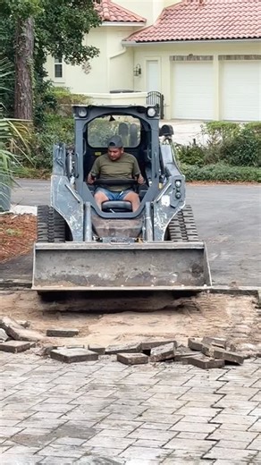 1.9K views · 13 reactions | Old pavers out, new project loading… ‍♂️ #ConstructionLife #Paving #HardWork #Progress #ContractorLife #JobSite #WorkInProgress | Dos Santos Construction Services LLC | Facebook
