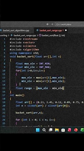 Bucket Sort Algorithm in C++ | Easy Explanation with Example | DSA Tutorial 2026