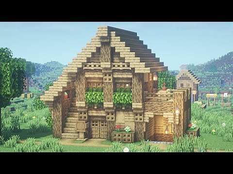 【マインクラフト】オークで作るサバイバルハウスの作り方【Minecraft】How to Build a Oak Survival House【マイクラ建築】