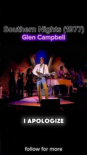 Glen Campbell performing “Southern Nights” live in 1977 #liveperformance #southernnights #shorts