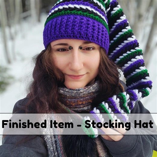 Crocheted Long Stocking Hat | Beetlejuice / Joker (finished Item) - Etsy