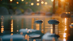 A soothing hot spring bath surrounded by beautiful scenery promising to release tension and induce a peaceful nights sleep.