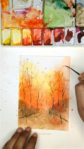 Watch the entire process of this unique autumn forest scene! This full time-lapse video shows you how I use a simple sponge technique to quickly build up rich foliage and texture. It's an easy and fun way to create a detailed-looking landscape without a tiny brush! If you love learning with me, join my Patreon for exclusive, full-length, real-time tutorials with my voice-over and detailed explanations on all kinds of subjects and techniques. The link is in my bio! Music:Moonlit Reflections Music