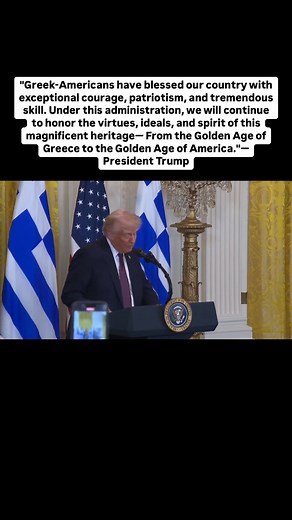 “Greek-Americans have blessed our country with exceptional courage, patriotism, and tremendous skill. Under this administration, we will continue to honor the virtues, ideals, and spirit of this magnificent heritage— From the Golden Age of Greece to the Golden Age of America.”— President Trump | TAKE THIS VIRAL