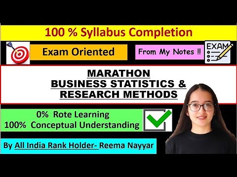 Complete Business Statistics and Research Methods Marathon | 100 % Syllabus Coverage | NTA UGC-NET|