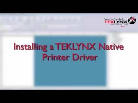 How to Install a TEKLYNX Native Printer Driver