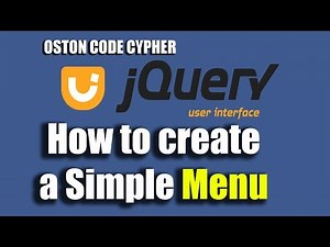 How to create a Simple Menu Using jquery UI